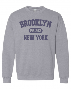 PS 312 **Brooklyn Logo** 18000 Grey  Crewneck