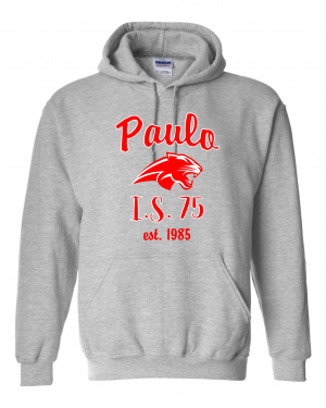 PAULO Est 1985 GREY PULLOVER HOODED SWEATSHIRT W/ OPTION FOR NAME & NUMBER