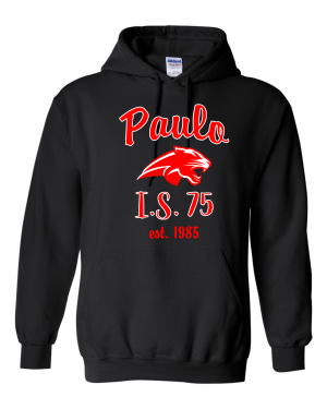 PAULO Est 1985 BLACK PULLOVER HOODED SWEATSHIRT W/ OPTION FOR NAME & NUMBER BACK