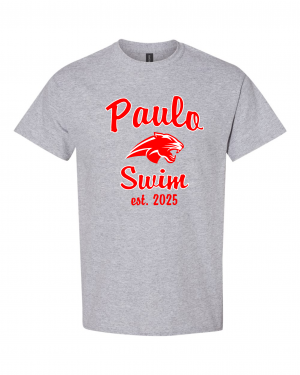 PAULO SWIM EST 2025 GREY TEE W/ OPTION FOR NAME & NUMBER