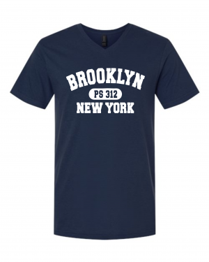 PS 312   STAFF  Navy Unisex Softstyle ® V-Neck T-Shirt - 64V00
