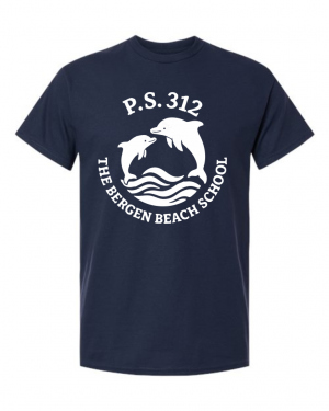 PS 312  Bergen Beach School  5000 -Navy Crew Neck T-Shirt