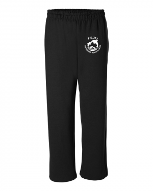PS 312 Bergen Beach School Black Unisex Open-Bottom Sweatpants - 18400