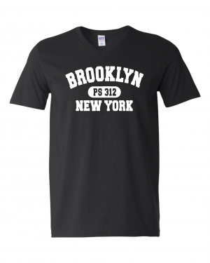 PS 312   STAFF  Black Unisex Softstyle ® V-Neck T-Shirt - 64V00