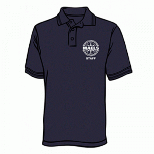 MAELS Staff Navy Short Sleeve Polo Shirt  (FOR STAFF ONLY)