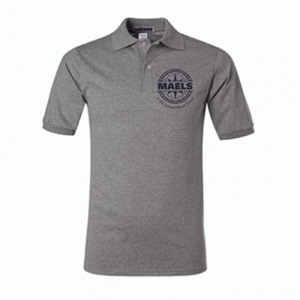 MAELS Grey Mandatory Short Sleeve Polo Shirt