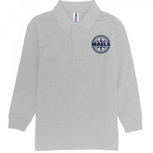 MAELS NEW Grey Long Sleeve Polo Shirt