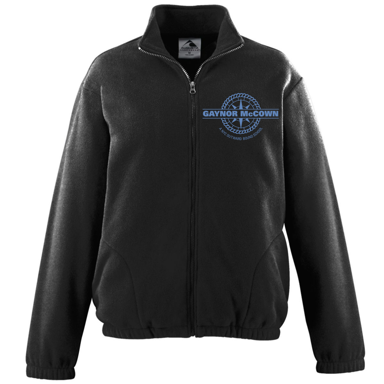 Black Polar Fleece Zip Jacket