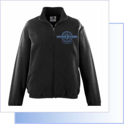 McCown NEW Black Polar Fleece Zip Jacket