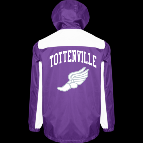 Track Champion Jacket w/ Tottenville & Winged Foot Logo On Back, Left Chest Embroidered Pirate Loo & Name on Right Chest