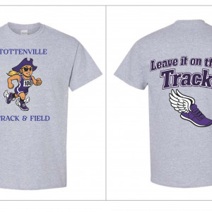 Tottenville Track ***New*** Front/Back Gildan T-shirts Grey